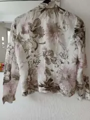 Vorschaubild 2 von Damen Blazer Gr. 38 Mehrfarbig Blumenmuster Feminin