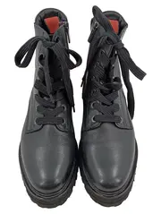 Vorschaubild 2 von Damen Schnürstiefel Leder Schwarz Gr. 38 Boots