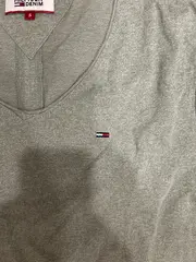 Vorschaubild 3 von Damen T-Shirt V-Ausschnitt Gr. S grün meliert Basic