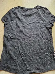 Vorschaubild 4 von Denim Damen T-Shirt Gr. L Grau Rosa Gestreift Herz