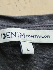 Vorschaubild 5 von Denim Damen T-Shirt Gr. L Grau Rosa Gestreift Herz