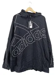 Vorschaubild 1 von Herren Windjacke Kapuze Großes Logo Schwarz Größe 2XL