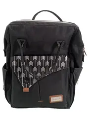 Vorschaubild 1 von Wickelrucksack Wickeltasche Grau Pfeilmuster Babytasche
