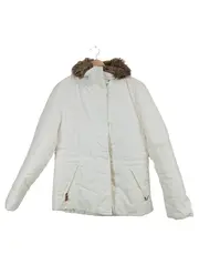 Vorschaubild 1 von Steppjacke Damen Gr. M weiß Kunstpelzkragen Winterjacke