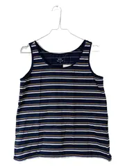 Vorschaubild 3 von Damen Top Tanktop Gr. M gestreift Blau Baumwolle