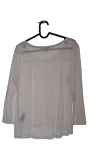 Vorschaubild 3 von Damen Langarmshirt Gr. S Weiß Basic Shirt