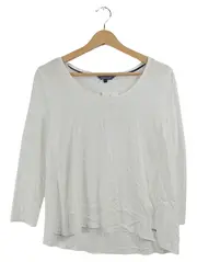 Vorschaubild 1 von Damen Langarmshirt Gr. S Weiß Basic Shirt