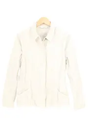 Vorschaubild 1 von Damen Strickjacke Beige Gr. 34/XS Klassisch Business Modern Wolle