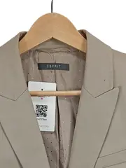 Vorschaubild 3 von Blazer Damen Beige Gr. 38 Business Sakko Baumwolle Stretch Langarm