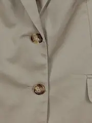 Vorschaubild 4 von Blazer Damen Beige Gr. 38 Business Sakko Baumwolle Stretch Langarm