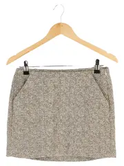 Vorschaubild 1 von Minirock Damen 34/XS Beige Klassisch Elegant Woll-Mix Rock