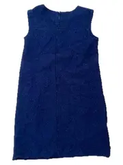 Vorschaubild 3 von Damen Strickkleid Gr. 38/M Wolle Dunkelblau Ärmellos
