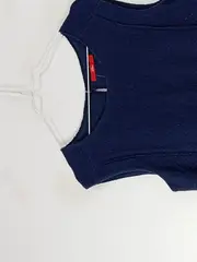 Vorschaubild 5 von Damen Strickkleid Gr. 38/M Wolle Dunkelblau Ärmellos