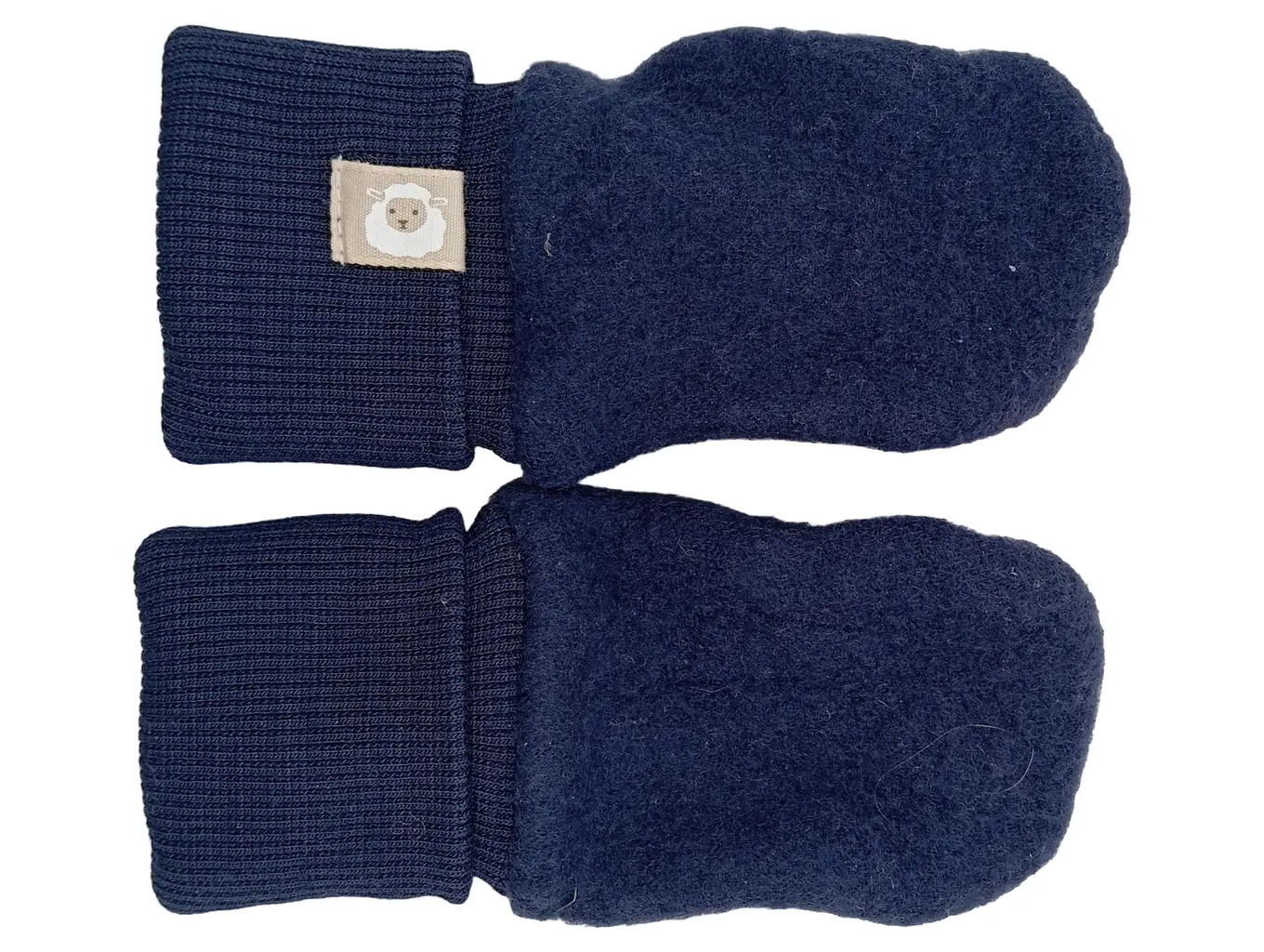 DILLING Wollfleece Fäustlinge Baby Kinder Handschuhe Blau one size