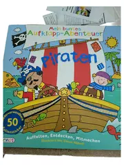 Vorschaubild 1 von Stickerbuch Mein buntes Aufklapp-Abenteuer Piraten Kinder 50 Foliensticker