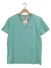 Vorschaubild 1 von Denim Herren T-Shirt V-Ausschnitt Türkis Gr. M