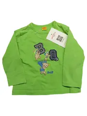 Vorschaubild 1 von Langarmshirt Baby Gr. 62 Grün Teddybär Applikation NEU