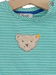 Vorschaubild 3 von Baby T-Shirt Gr. 68 Türkis Gestreift Teddybär Applikation