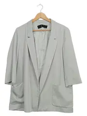 Vorschaubild 1 von Damen Blazer Gr. L/42 Grau Acetat Oversized Business