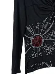 Vorschaubild 7 von Damen Langarmshirt mit Print Schwarz Gr. 34/XS Casual