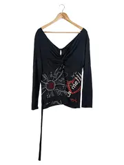 Vorschaubild 1 von Damen Langarmshirt mit Print Schwarz Gr. 34/XS Casual