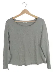 Vorschaubild 1 von Langarmshirt Damen Grau Meliert Baumwolle Gr. 38 M