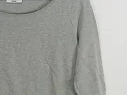 Vorschaubild 2 von Langarmshirt Damen Grau Meliert Baumwolle Gr. 38 M