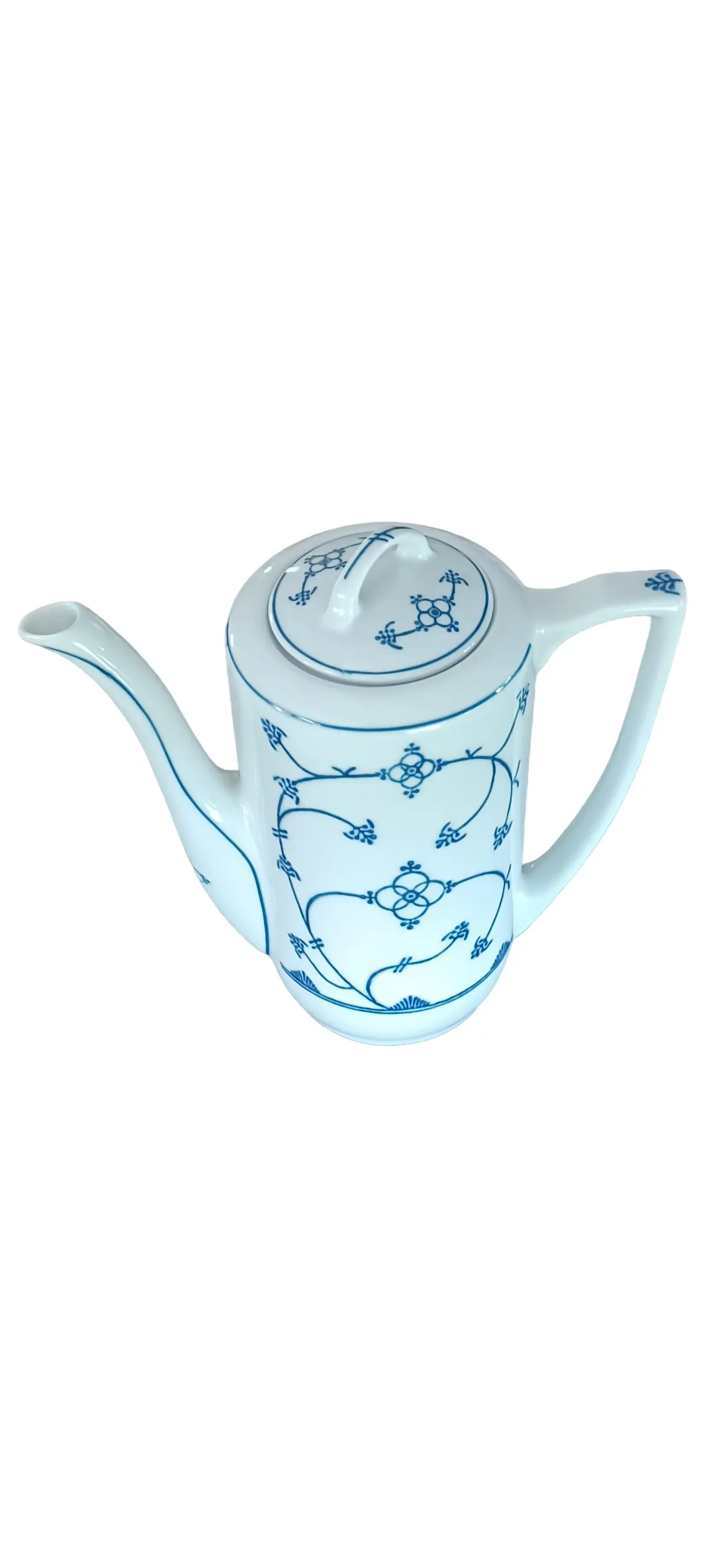 JÄGER EISENBERG Teekanne Weiß Zwiebelmuster Klassisch Porzellan 750ml