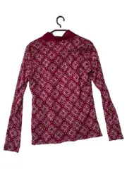 Vorschaubild 5 von Damen Langarmshirt Gr. M Rot Gemustert Schluppe