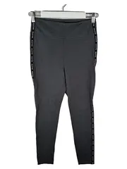 Vorschaubild 1 von Damen Leggings Logo-Streifen Grau Größe M Sportlich