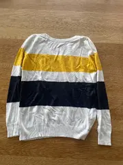 Vorschaubild 2 von Damen Pullover V-Ausschnitt Gestreift Gr. M