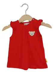 Vorschaubild 1 von Kinder T-Shirt Gr. 62 Rot Teddy-Applikation Rüschen