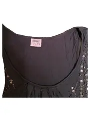 Vorschaubild 6 von Damen Top mit Pailletten Grau Gr. S Elegant Ärmellos