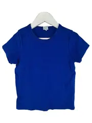 Vorschaubild 1 von Kinder T-Shirt Gr. 128 Blau Basic Kurzarm Baumwolle