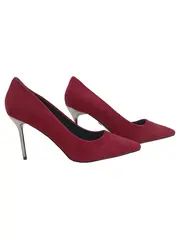 Vorschaubild 1 von Damen Pumps High Heels Bordeaux Rot Gr. 41 Wildleder Stiletto