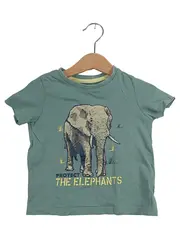 Vorschaubild 1 von Kinder T-Shirt Elefant Motiv Gr. 86 Grün Baumwolle