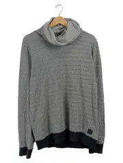 Vorschaubild 1 von Pullover Herren Gr. M Grau Rollkragen Fischgrätenmuster