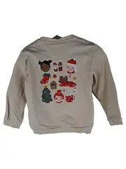 Vorschaubild 2 von Pullover Kinder Gr. 92 Weihnachten Tiermotiv Beige Baumwolle