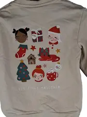 Vorschaubild 4 von Pullover Kinder Gr. 92 Weihnachten Tiermotiv Beige Baumwolle