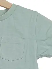 Vorschaubild 4 von Kinder T-Shirt Gr. 98/104 Grün Brusttasche Basic Baumwolle