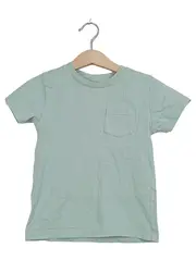 Vorschaubild 1 von Kinder T-Shirt Gr. 98/104 Grün Brusttasche Basic Baumwolle