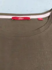 Vorschaubild 5 von Damen T-Shirt Gr. 38 Oliv Brusttasche Zierknöpfe Casual