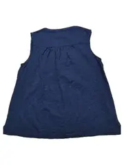 Vorschaubild 3 von Top Damen Ärmellos Baumwolle Blau Gr. 38 M Uni Casual Sommer Shirt