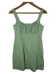 Vorschaubild 1 von Sommerkleid Damen Gr. M Grün Blumenmuster Mini Trägerkleid