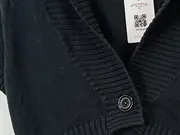 Vorschaubild 4 von Damen Bolero Strickjacke Kurzarm Schwarz Gr. 40/L Baumwolle