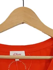 Vorschaubild 3 von Damen T-Shirt Gr. 40/L Orange Schriftzug Baumwolle NEU