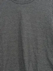 Vorschaubild 3 von Damen Langarmshirt Gr. 42/XL Schwarz Weiß Kariert Knotendetail