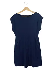 Vorschaubild 1 von Bleistiftkleid Damen Blau Gr. 38 Business Viskose Midikleid Büro