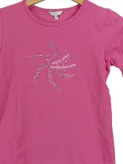 Vorschaubild 2 von Langarmshirt Mädchen Gr. 134x140 Pink Winterdreams Strass Baumwolle