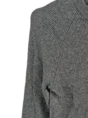 Vorschaubild 3 von Damen Pullover Wolle Kaschmir Meliert Rippstrick Grau M